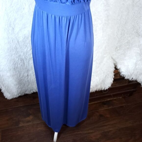 ALLISON BRITTANY BLUE MAXI DRESS SZ.L EUC - Picture 5 of 9